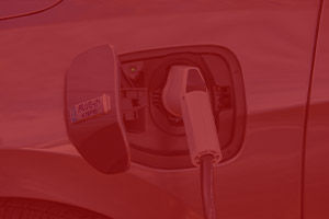 Picture of an electric car fueling up